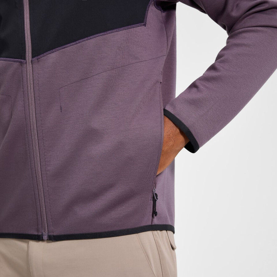 los hombres trawden híbrido chaqueta púrpuranegro berghaus