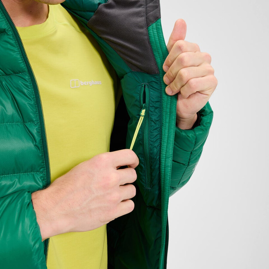 los hombres de la cumbre de los nómadas abajo chaqueta - verde berghaus