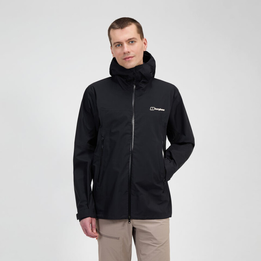 los hombres de la cumbre del buscador de la chaqueta de gore-tex - negro berghaus