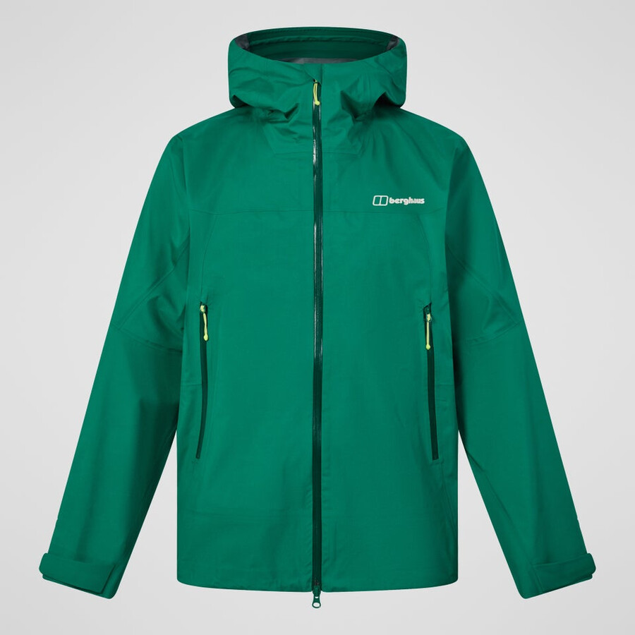 los hombres de la cumbre del buscador de la chaqueta de gore-tex - verde berghaus
