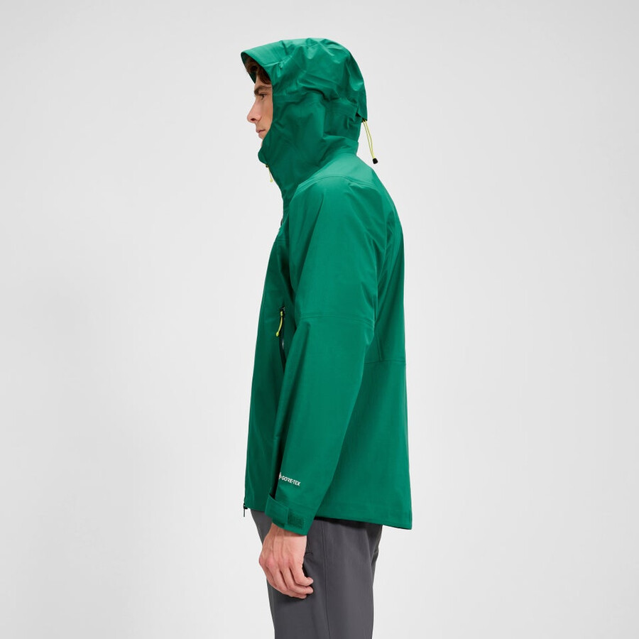 los hombres de la cumbre del buscador de la chaqueta de gore-tex - verde berghaus