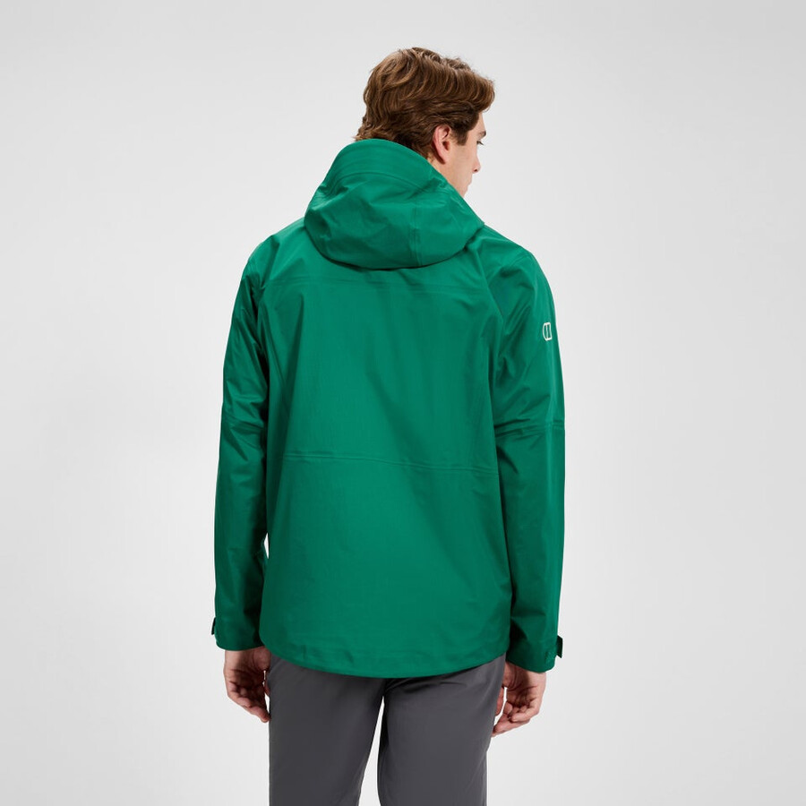los hombres de la cumbre del buscador de la chaqueta de gore-tex - verde berghaus