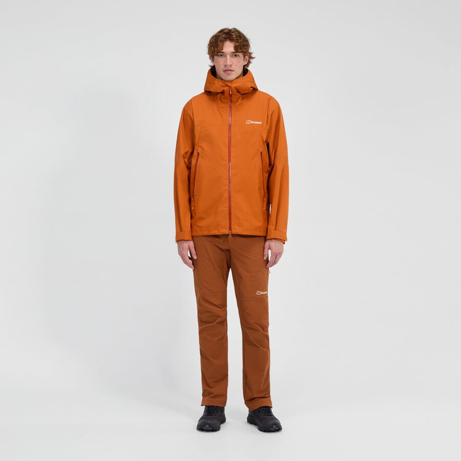 los hombres de la cumbre del buscador de la chaqueta de gore-tex - naranja berghaus