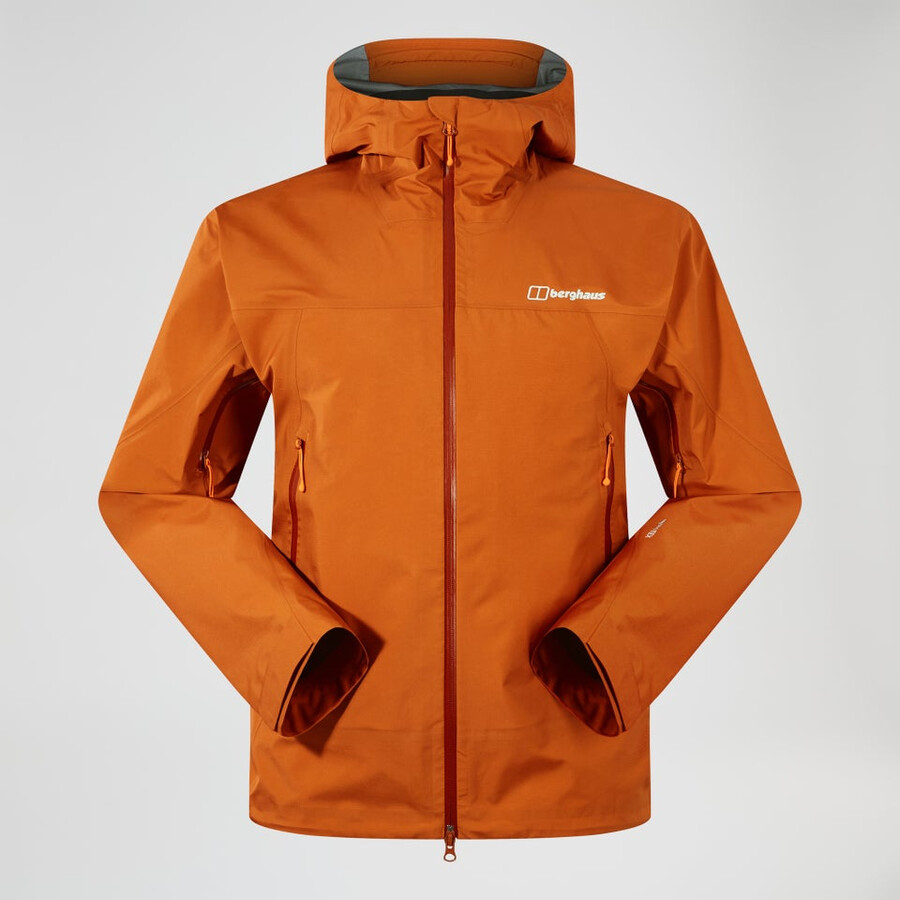 los hombres de la cumbre del buscador de la chaqueta de gore-tex - naranja berghaus