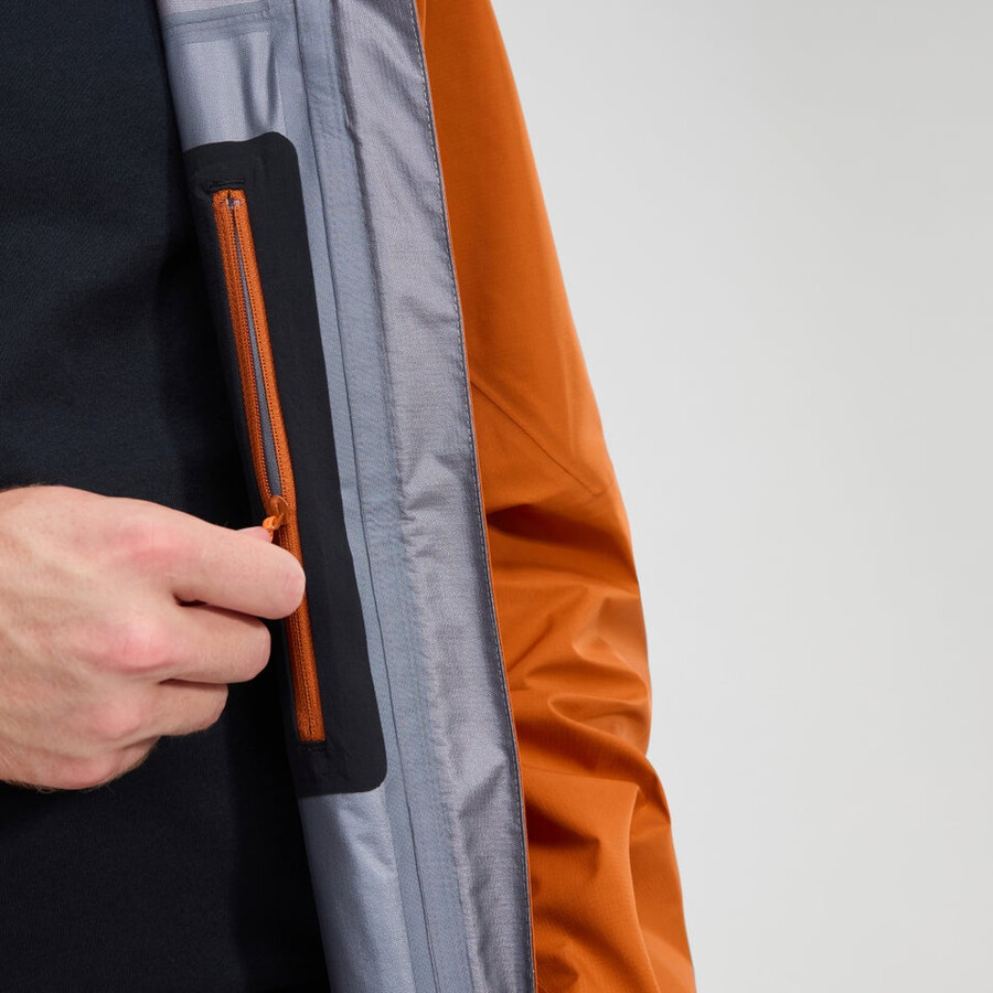 los hombres de la cumbre del buscador de la chaqueta de gore-tex - naranja berghaus