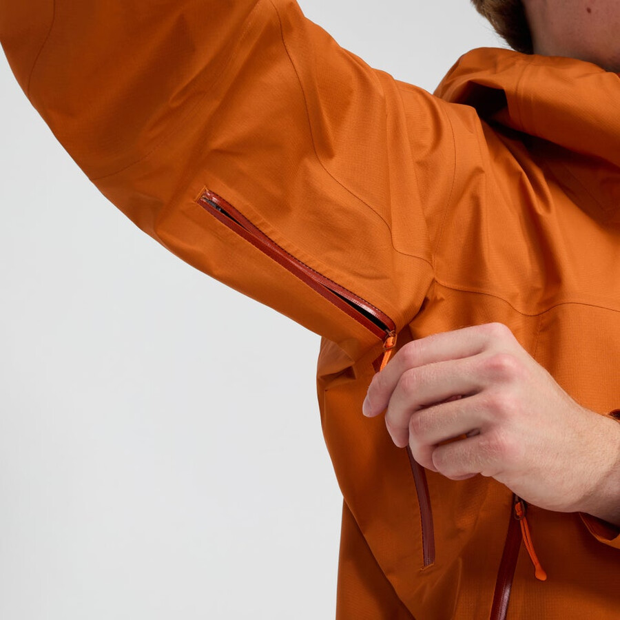 los hombres de la cumbre del buscador de la chaqueta de gore-tex - naranja berghaus