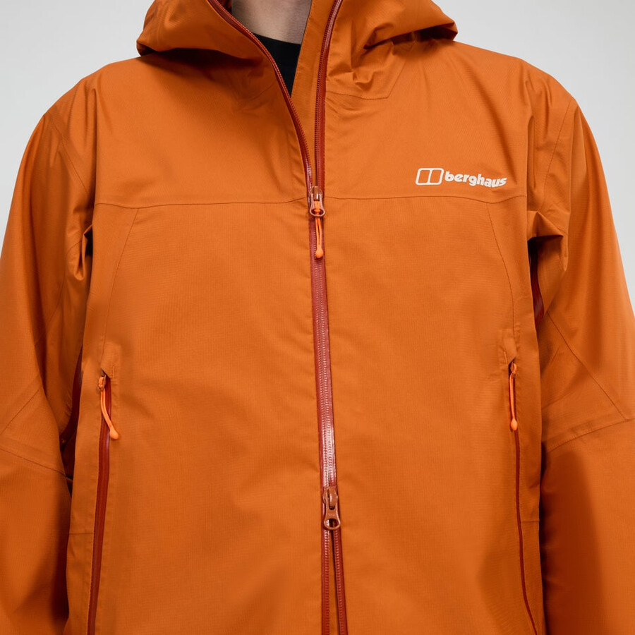 los hombres de la cumbre del buscador de la chaqueta de gore-tex - naranja berghaus