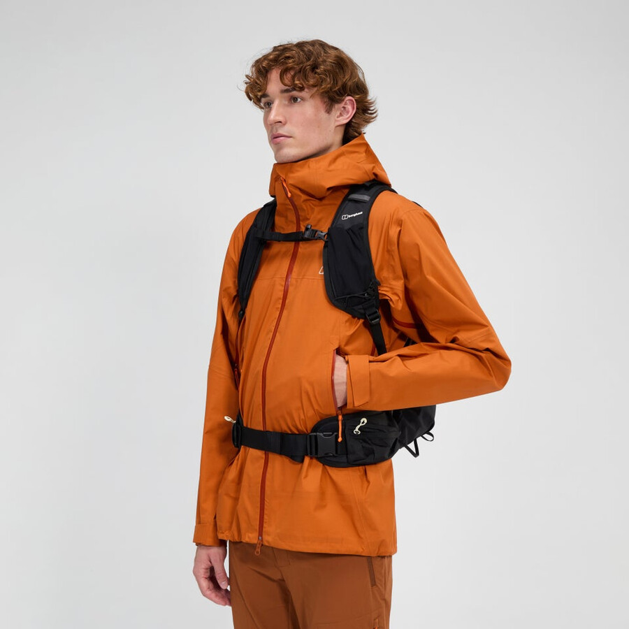 los hombres de la cumbre del buscador de la chaqueta de gore-tex - naranja berghaus