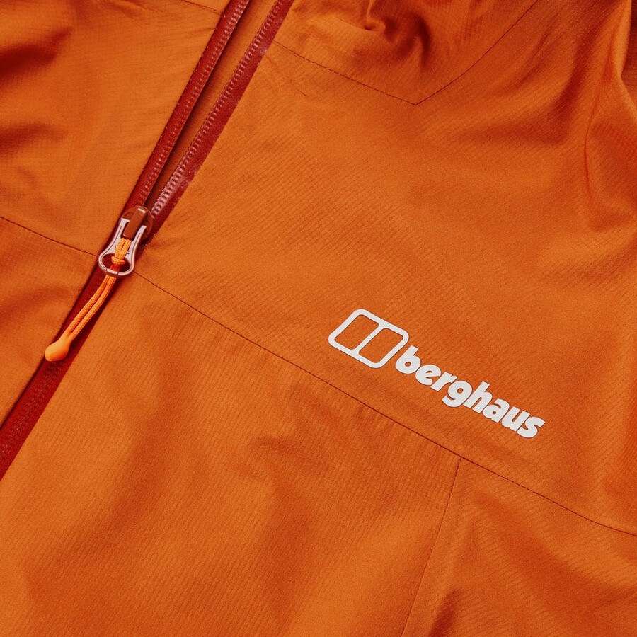 los hombres de la cumbre del buscador de la chaqueta de gore-tex - naranja berghaus