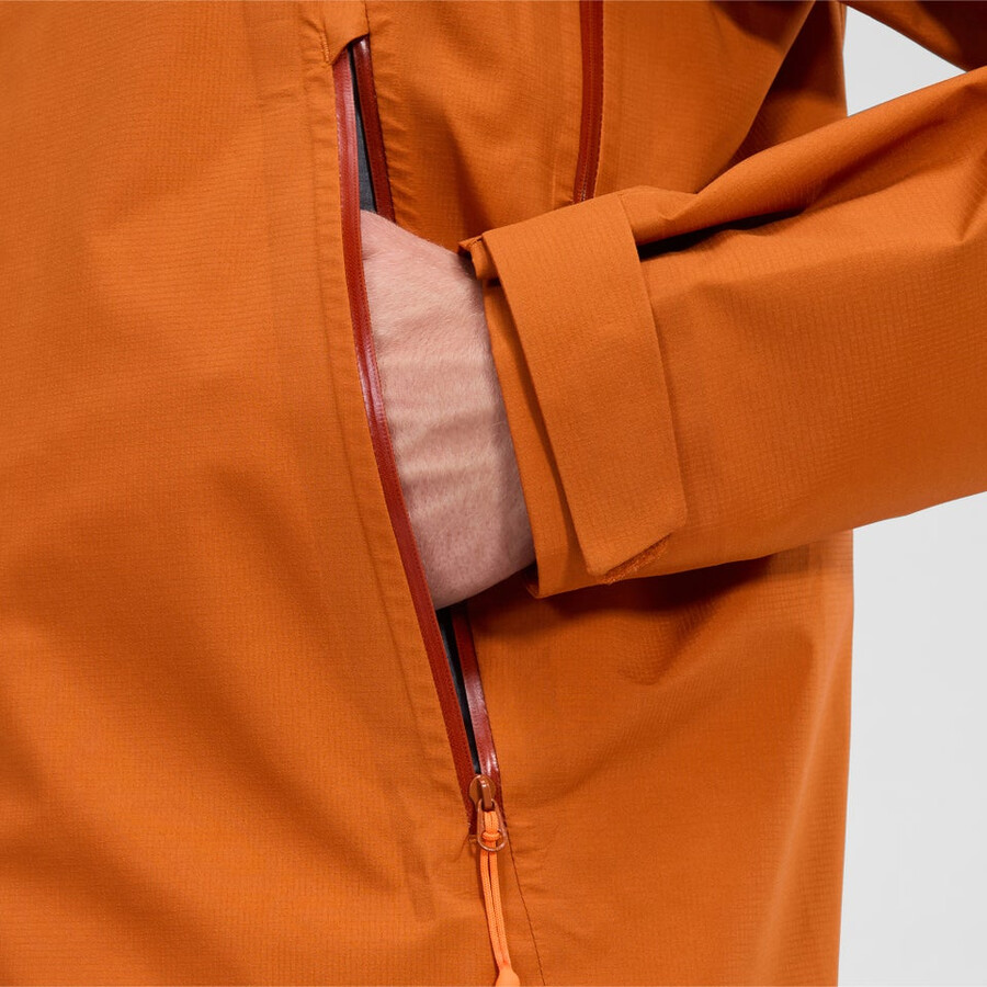 los hombres de la cumbre del buscador de la chaqueta de gore-tex - naranja berghaus