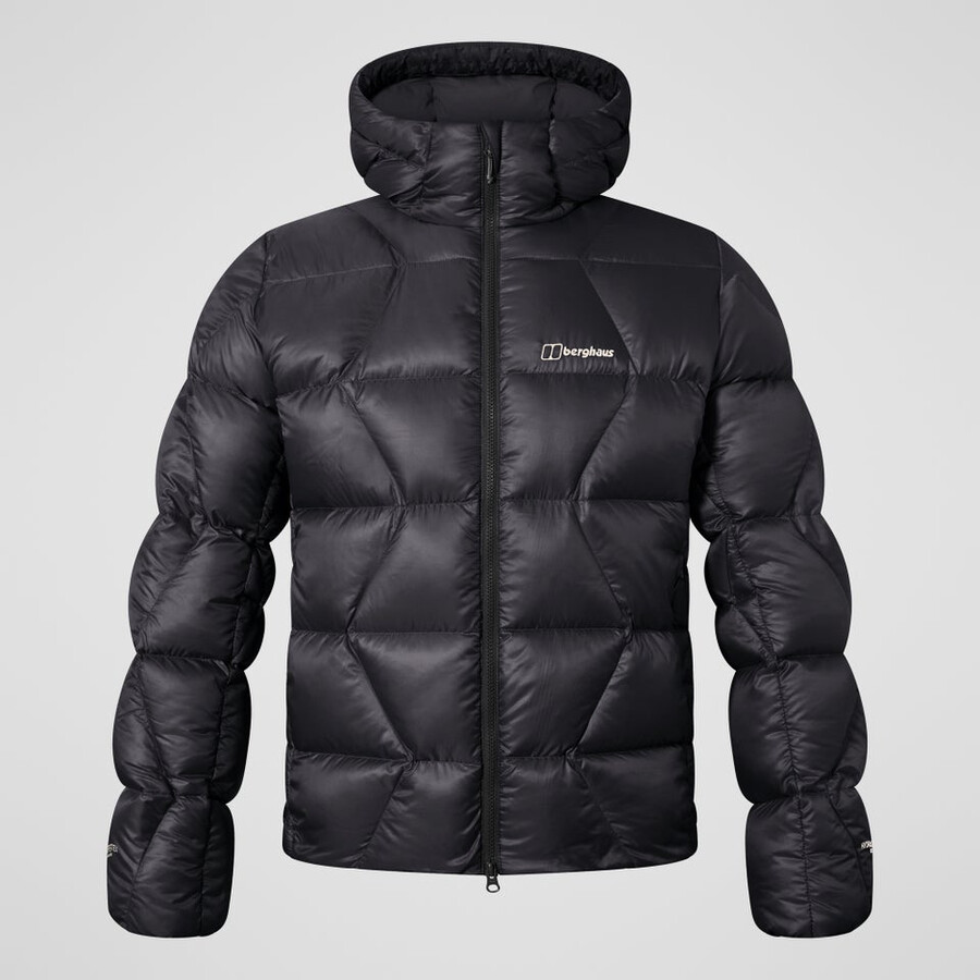 los hombres del explorador de abajo chaqueta - negro berghaus