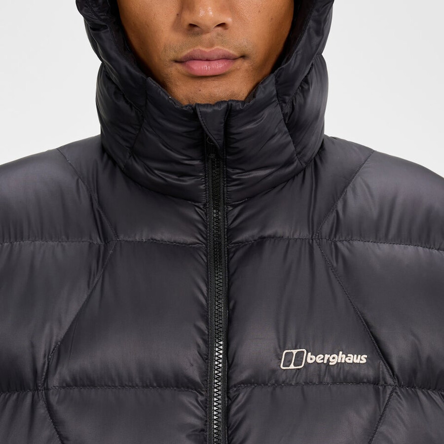 los hombres del explorador de abajo chaqueta - negro berghaus
