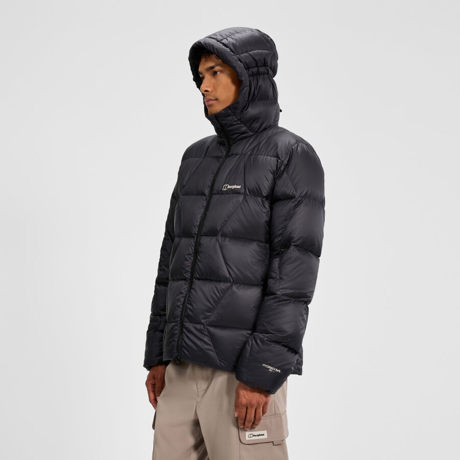 los hombres del explorador de abajo chaqueta - negro berghaus