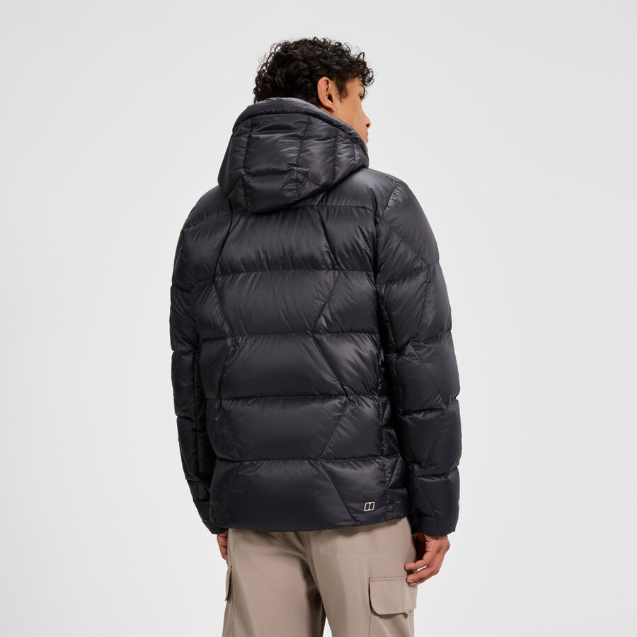 los hombres del explorador de abajo chaqueta - negro berghaus
