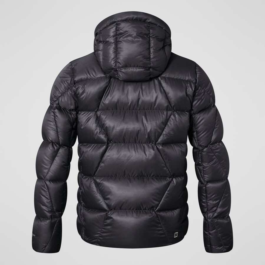 los hombres del explorador de abajo chaqueta - negro berghaus
