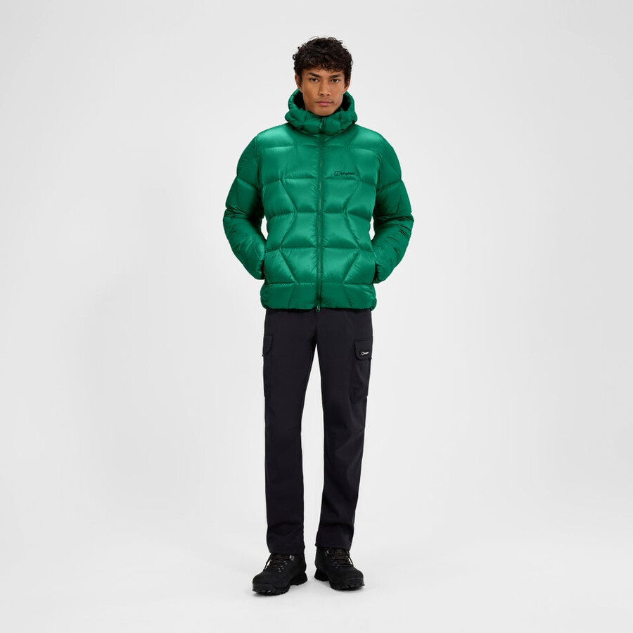 los hombres del explorador de abajo chaqueta - verde berghaus