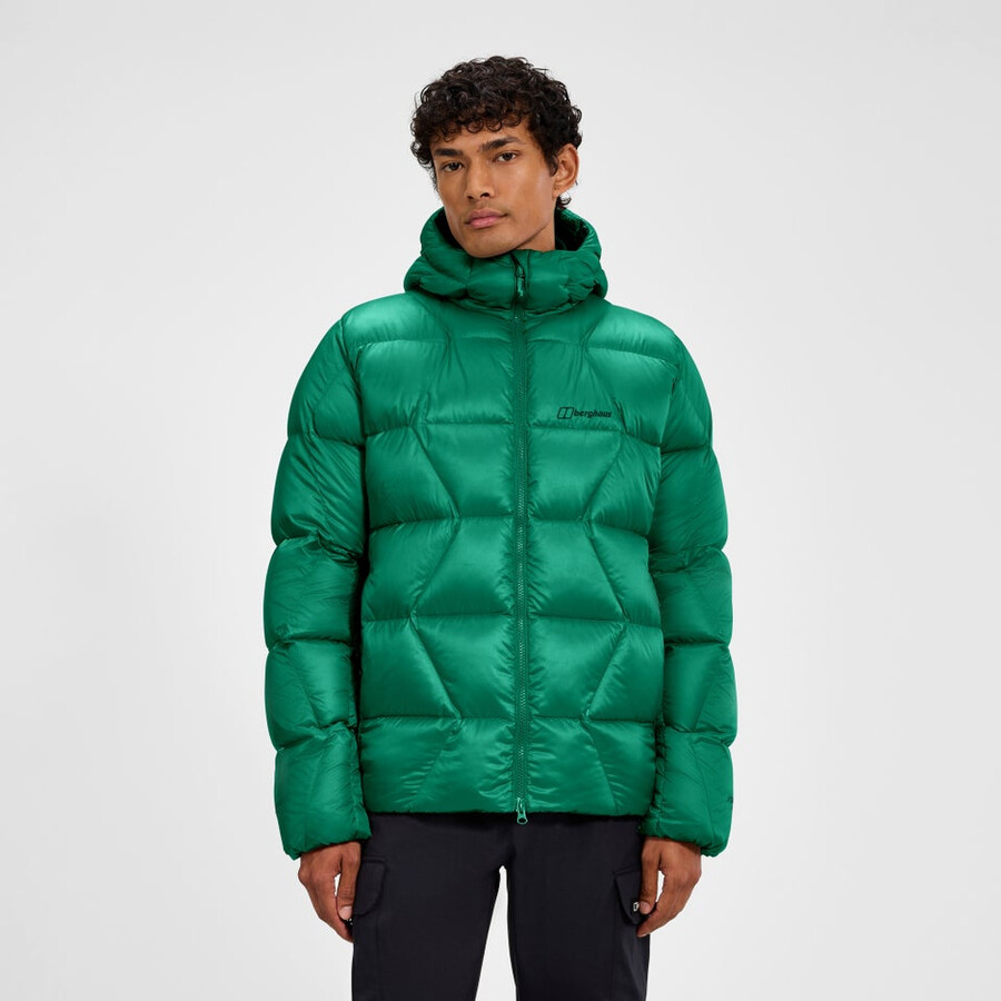 los hombres del explorador de abajo chaqueta - verde berghaus