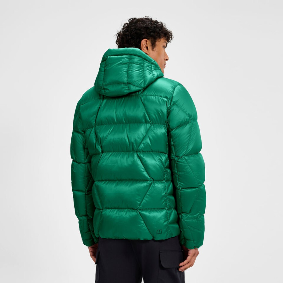 los hombres del explorador de abajo chaqueta - verde berghaus