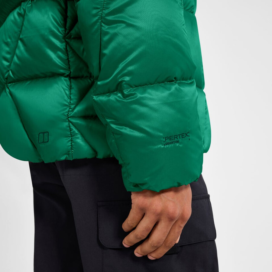 los hombres del explorador de abajo chaqueta - verde berghaus