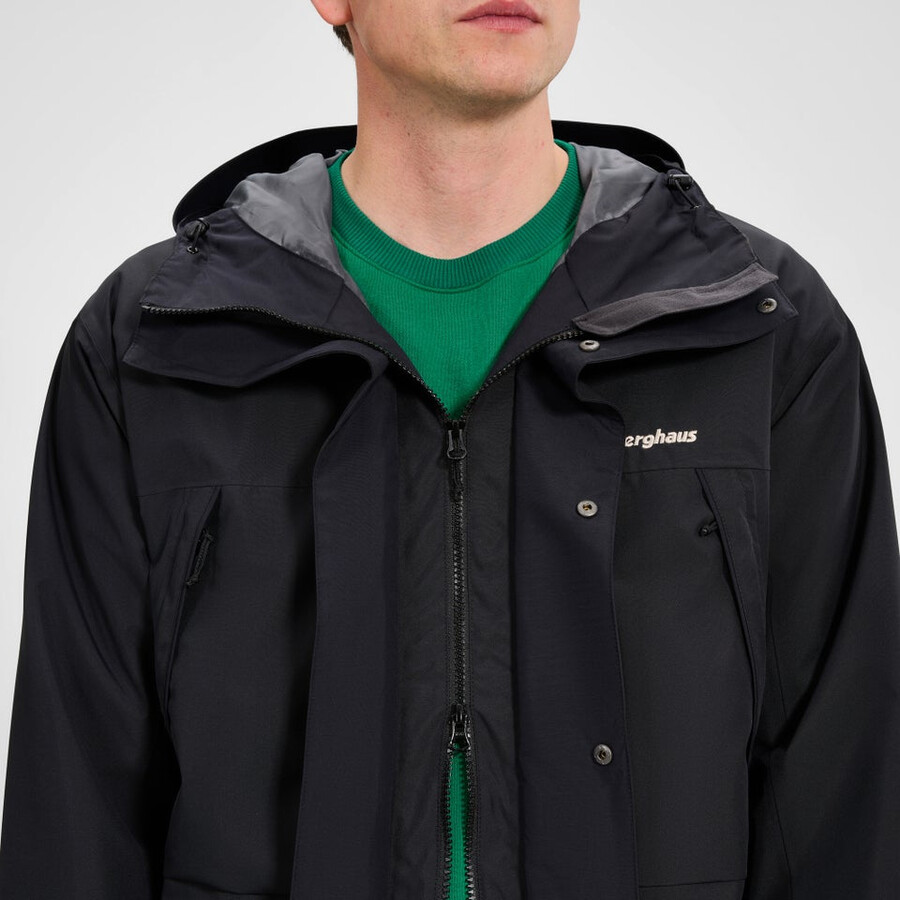 los hombres wansbeck parka - negro berghaus