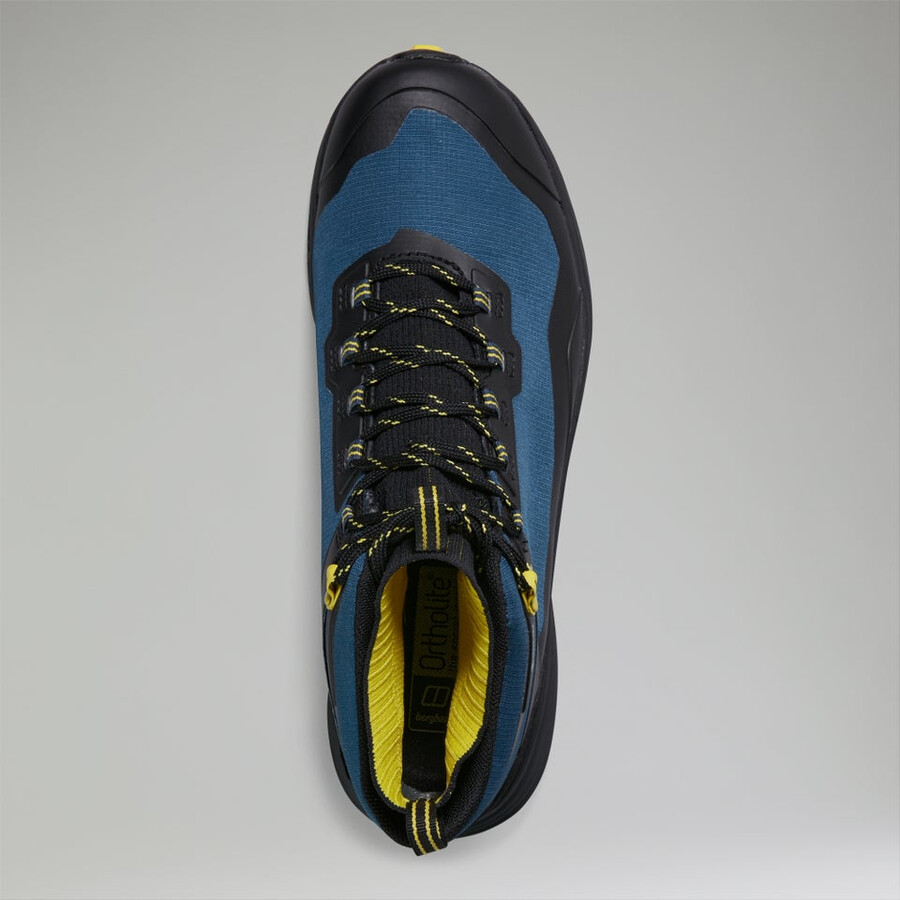 los hombres vc22 mediados de gore-tex impermeable zapatos - negroazul marino berghaus