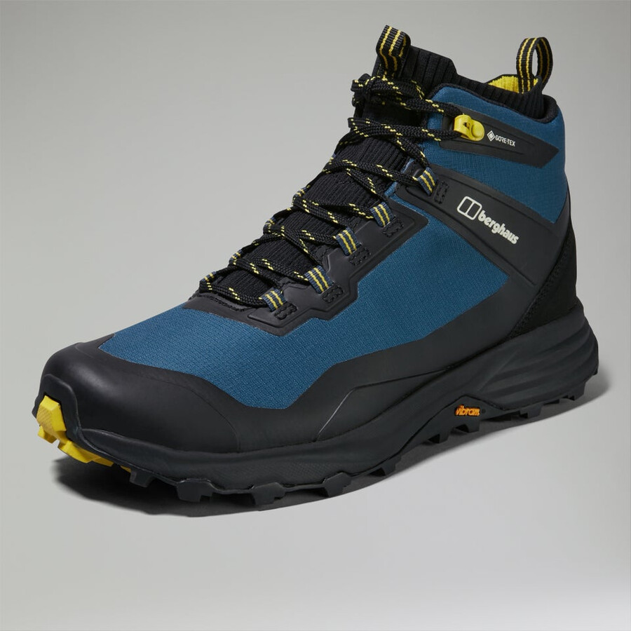 los hombres vc22 mediados de gore-tex impermeable zapatos - negroazul marino berghaus