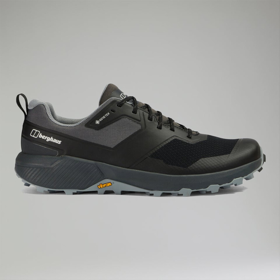 los hombres del sendero activa de gore-tex zapatos - negrogris oscuro berghaus