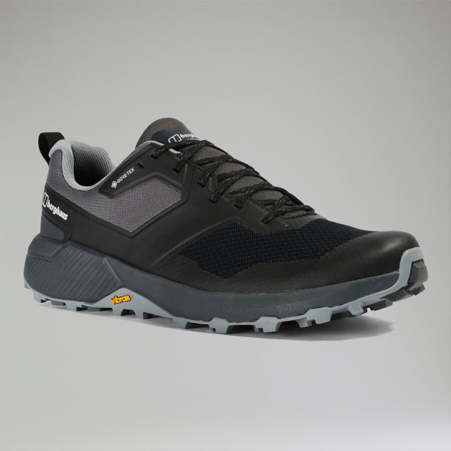 los hombres del sendero activa de gore-tex zapatos - negrogris oscuro berghaus