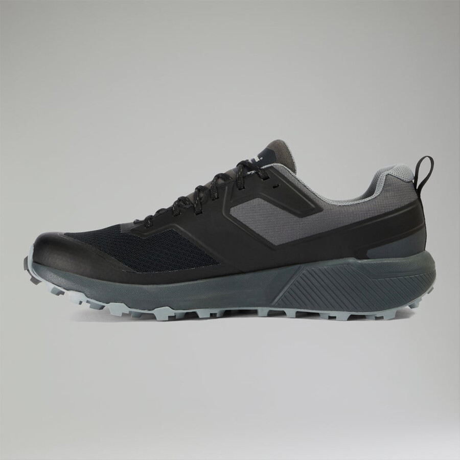 los hombres del sendero activa de gore-tex zapatos - negrogris oscuro berghaus