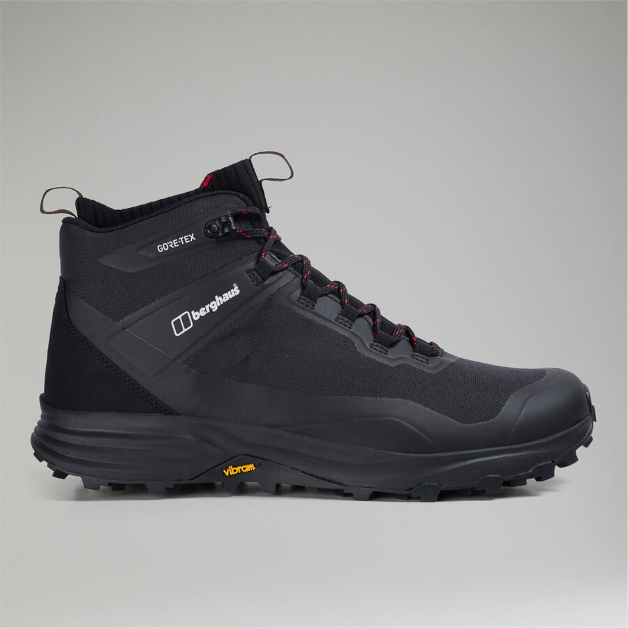 los hombres vc22 mediados de 2.0 gore-tex impermeable zapatos - negrorojo berghaus