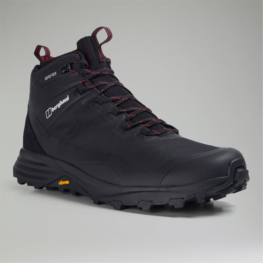 los hombres vc22 mediados de 2.0 gore-tex impermeable zapatos - negrorojo berghaus