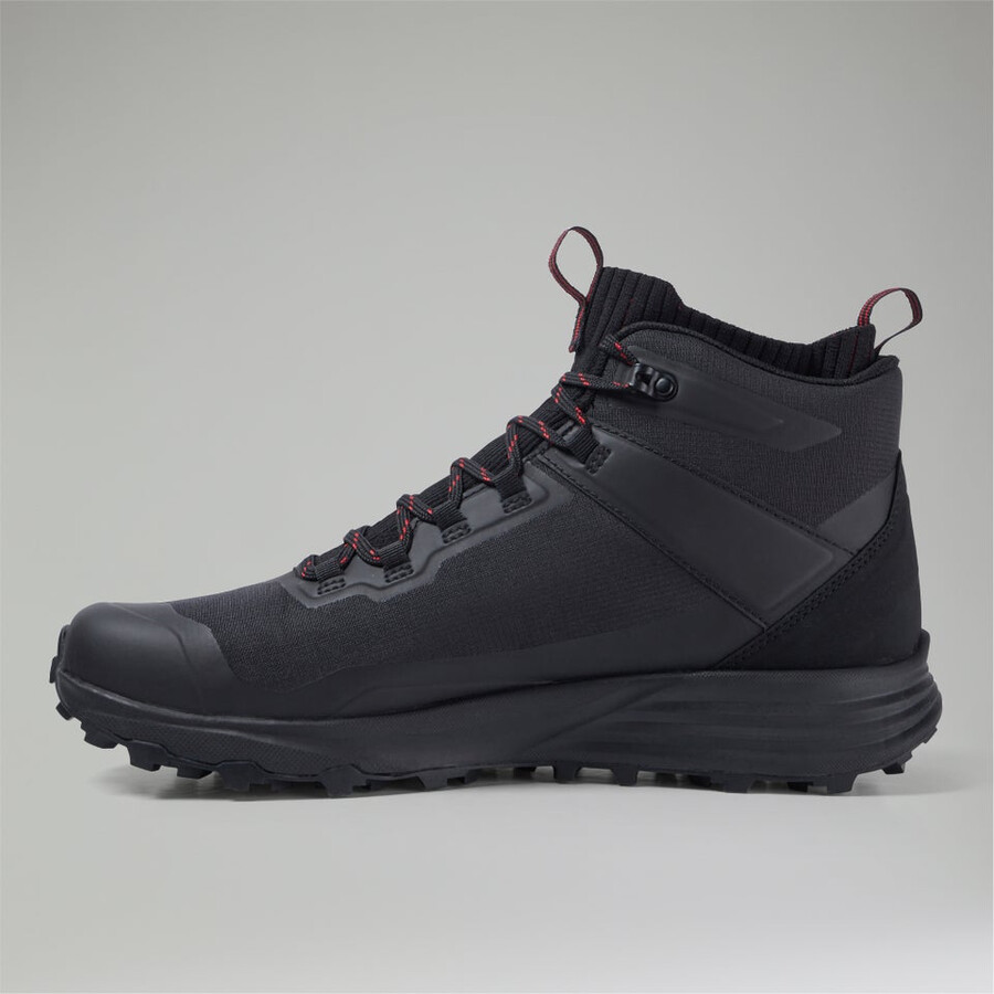 los hombres vc22 mediados de 2.0 gore-tex impermeable zapatos - negrorojo berghaus