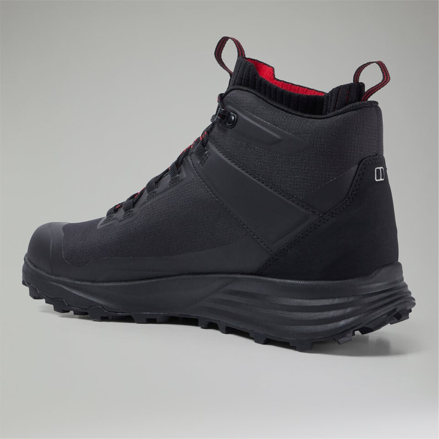 los hombres vc22 mediados de 2.0 gore-tex impermeable zapatos - negrorojo berghaus