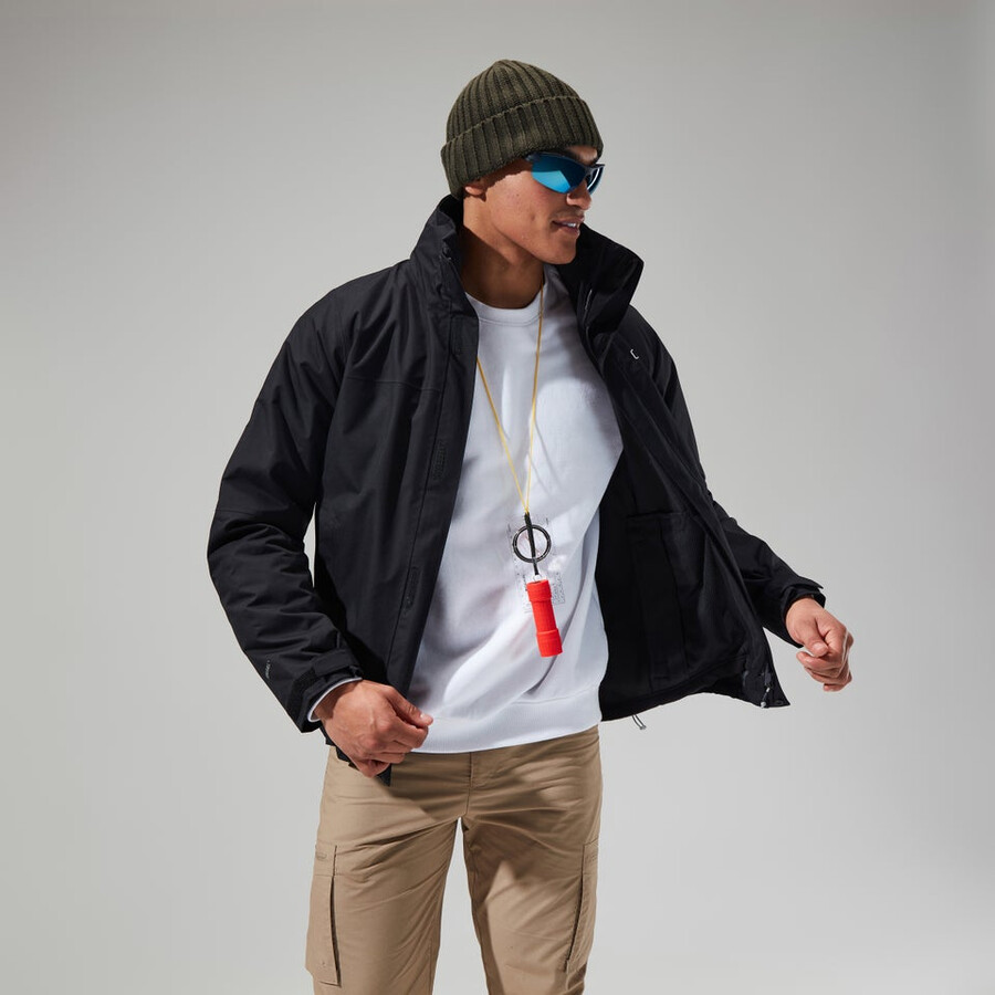 los hombres de la rg alfa 2.0 gemini 3 en 1 chaqueta - negro berghaus
