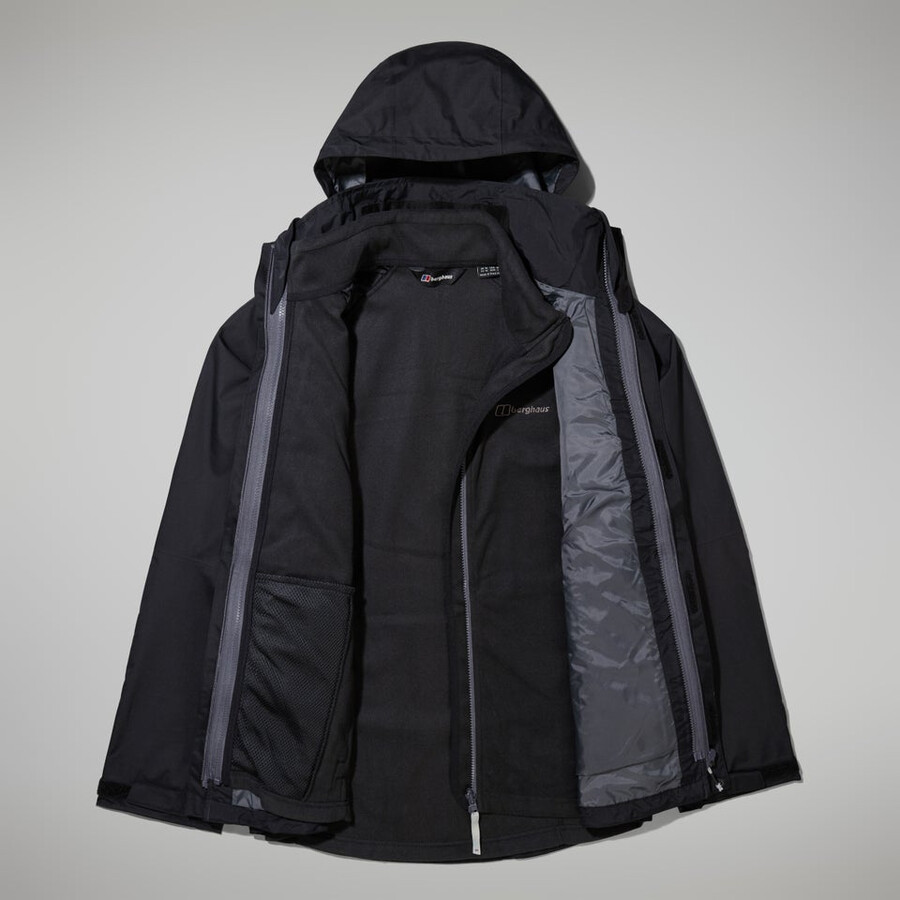 los hombres de la rg alfa 2.0 gemini 3 en 1 chaqueta - negro berghaus