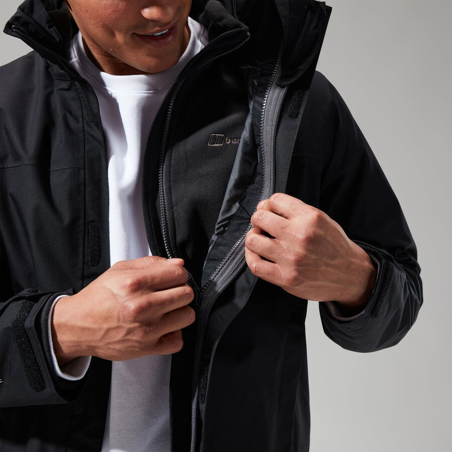 los hombres de la rg alfa 2.0 gemini 3 en 1 chaqueta - negro berghaus