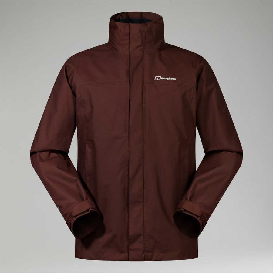 los hombres de la rg alfa 2.0 géminis impermeable 3 en 1 chaqueta marrón berghaus