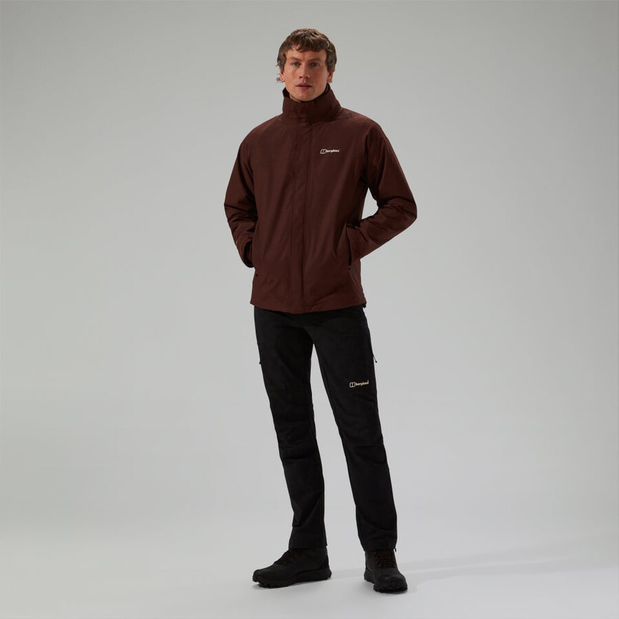 los hombres de la rg alfa 2.0 géminis impermeable 3 en 1 chaqueta marrón berghaus
