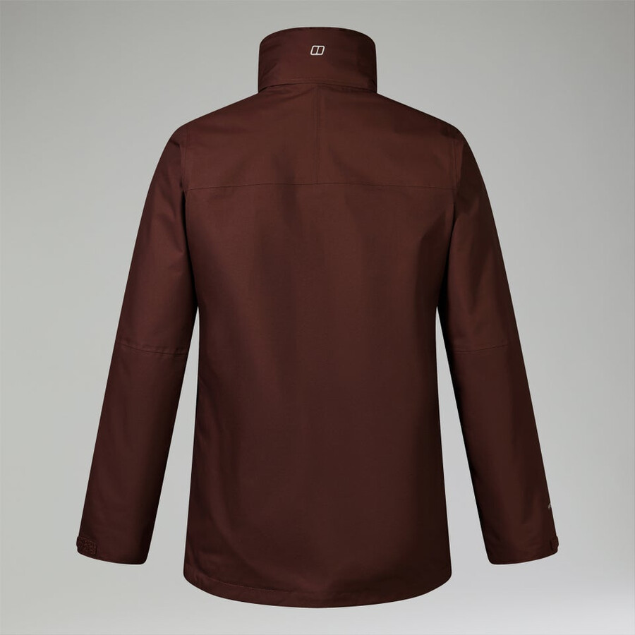 los hombres de la rg alfa 2.0 géminis impermeable 3 en 1 chaqueta marrón berghaus