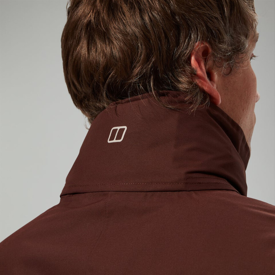 los hombres de la rg alfa 2.0 géminis impermeable 3 en 1 chaqueta marrón berghaus