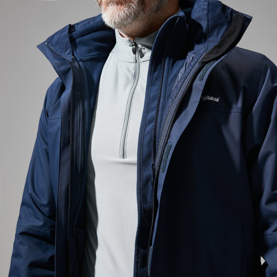 los hombres de la rg alfa 2.0 gemini 3 en 1 chaqueta azul oscuro berghaus