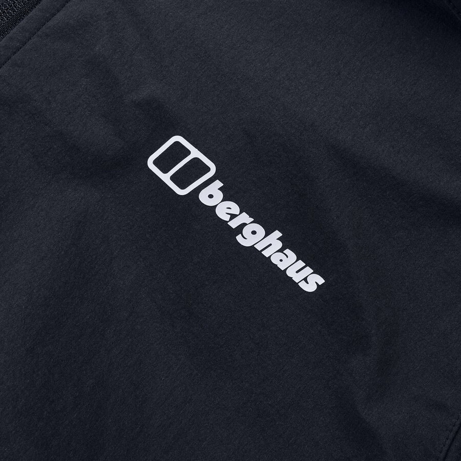 los hombres ridge-roamer lite softshell jacket - black berghaus