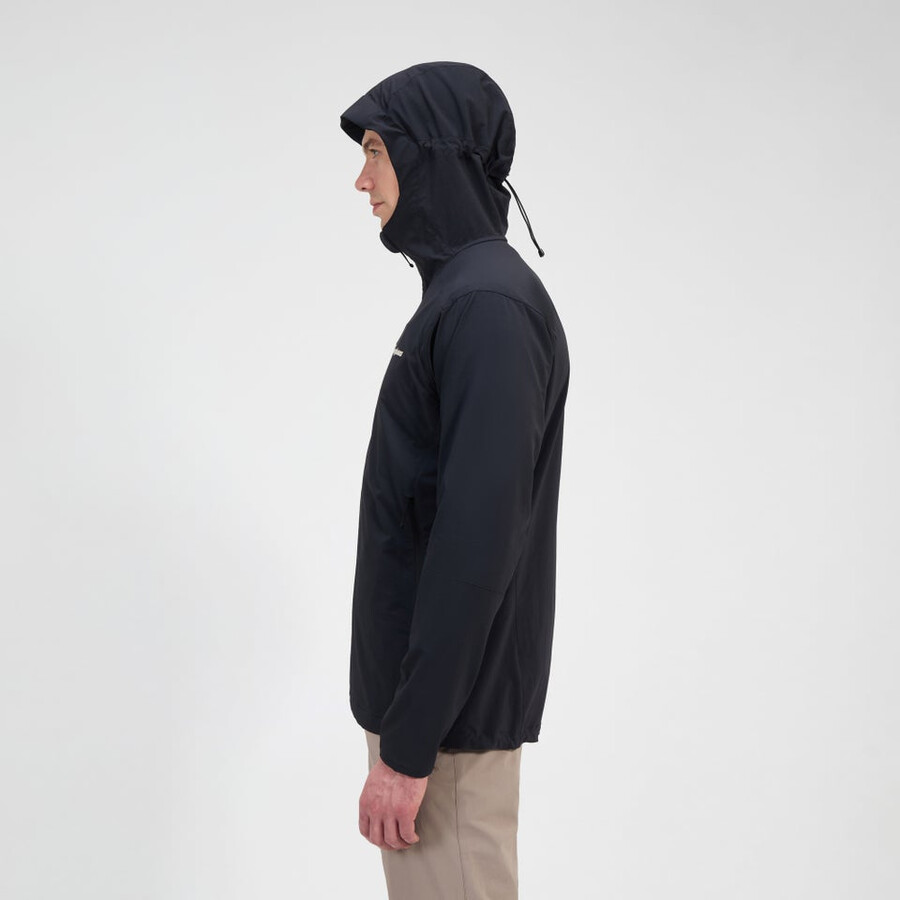 los hombres ridge-roamer lite softshell jacket - black berghaus