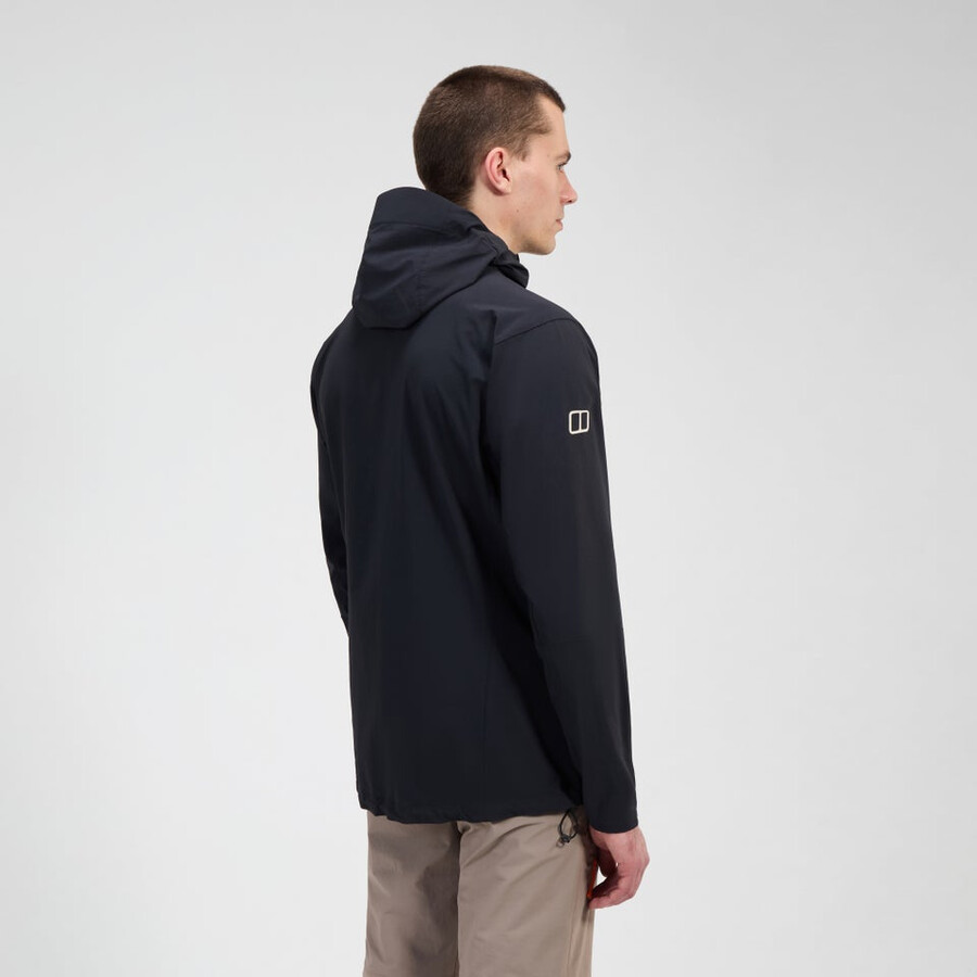 los hombres ridge-roamer lite softshell jacket - black berghaus