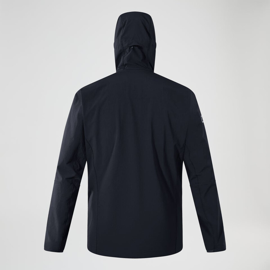 los hombres ridge-roamer lite softshell jacket - black berghaus