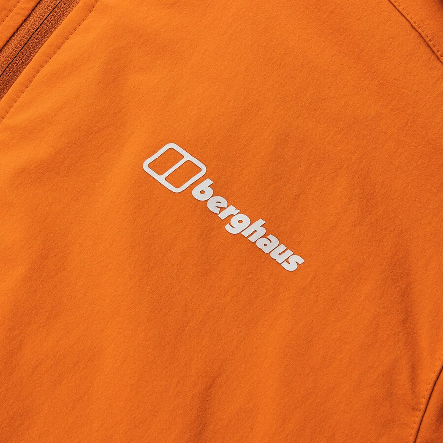 los hombres ridge-roamer lite softshell jacket - naranja berghaus