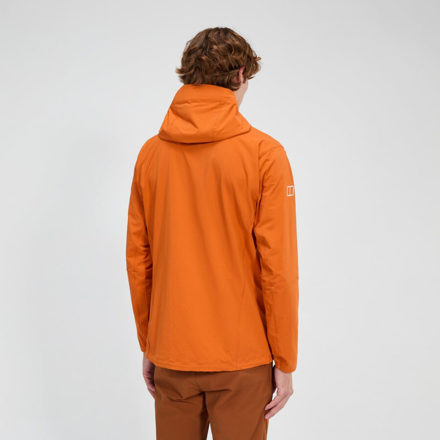 los hombres ridge-roamer lite softshell jacket - naranja berghaus