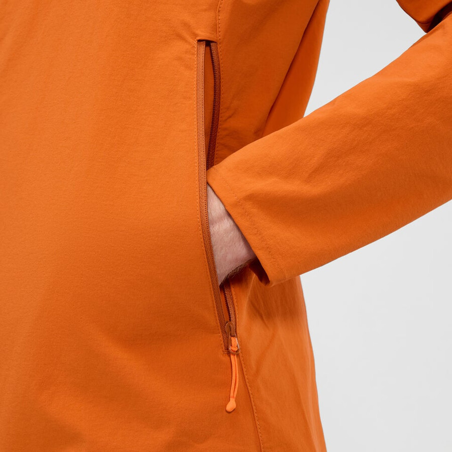 los hombres ridge-roamer lite softshell jacket - naranja berghaus