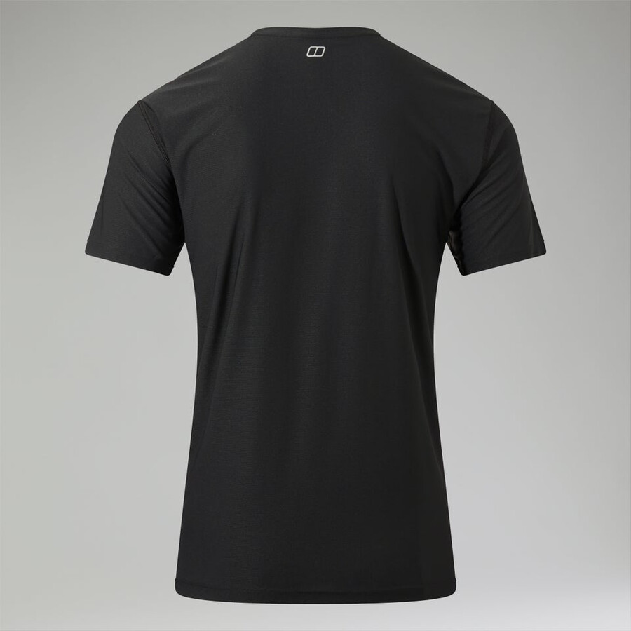 los hombres 247 tech tee super tramo de la tripulación - negro berghaus