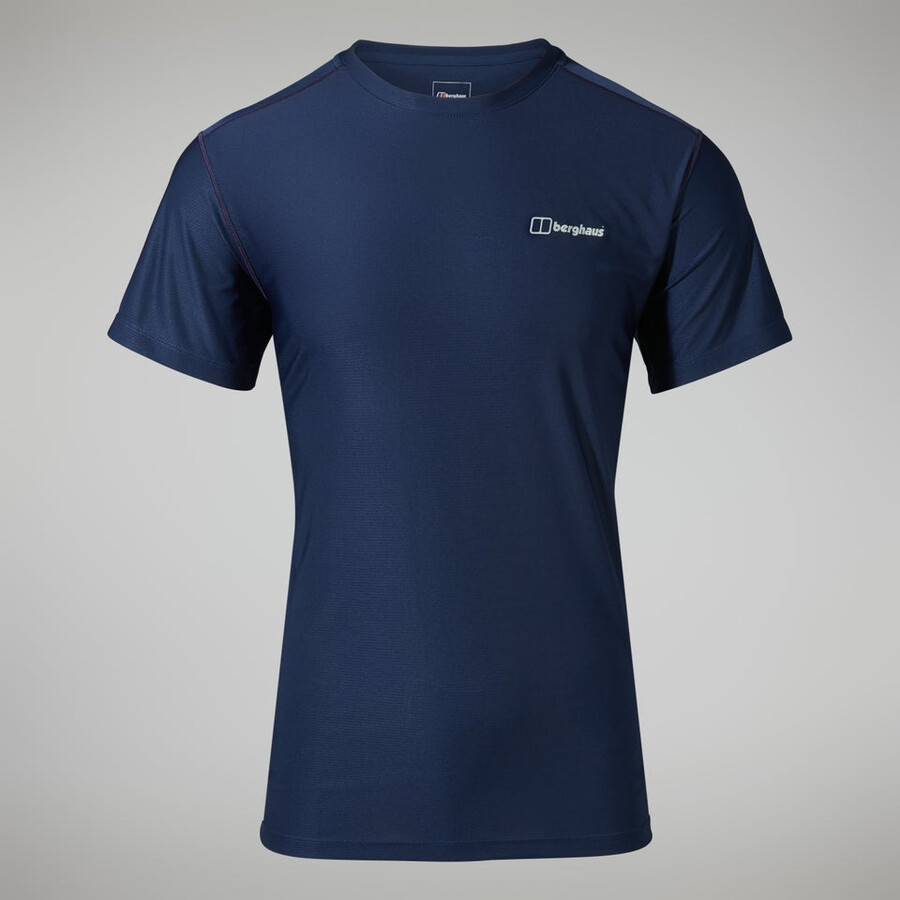 los hombres 247 tech tee super tramo de la tripulación - azul oscuro berghaus